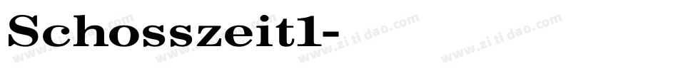 Schosszeit1字体转换