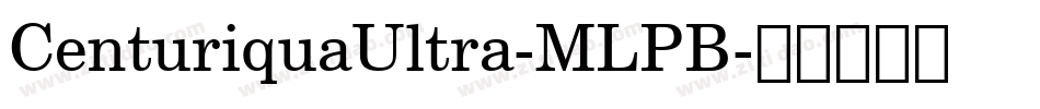 CenturiquaUltra-MLPB字体转换