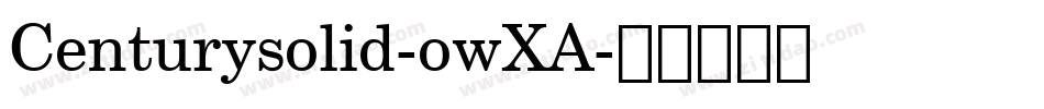 Centurysolid-owXA字体转换