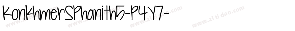 KonkhmerSPhanith5-P4Y7字体转换