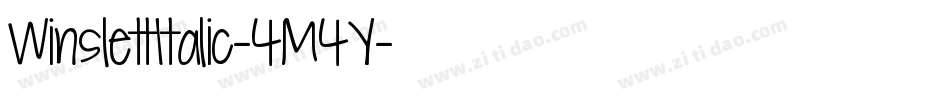 WinslettItalic-4M4Y字体转换 WinslettItalic-4M4Y字体转换