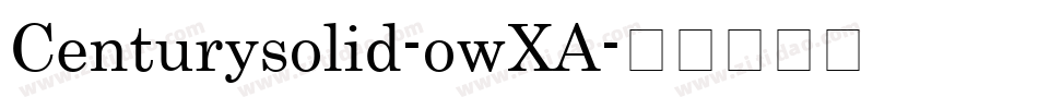 Centurysolid-owXA字体转换