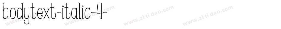 bodytext-italic-4字体转换