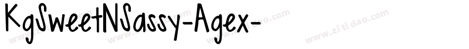 KgSweetNSassy-Agex字体转换
