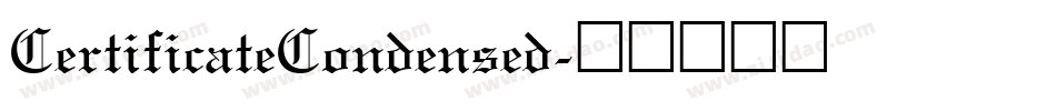 CertificateCondensed字体转换