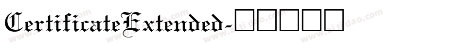 CertificateExtended字体转换