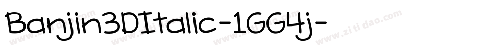 Banjin3DItalic-1GG4j字体转换