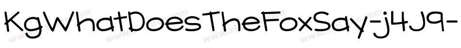 KgWhatDoesTheFoxSay-j4J9字体转换