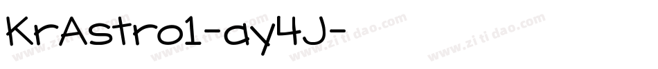 KrAstro1-ay4J字体转换 KrAstro1-ay4J字体转换