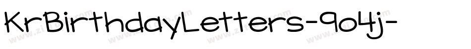 KrBirthdayLetters-9o4j字体转换