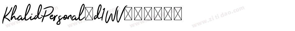 KhalidPersonal-d1WV字体转换