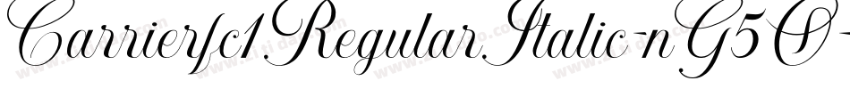 Carrierfc1RegularItalic-nG5O字体转换