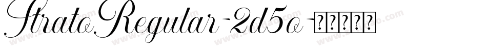 StratoRegular-2d5o字体转换