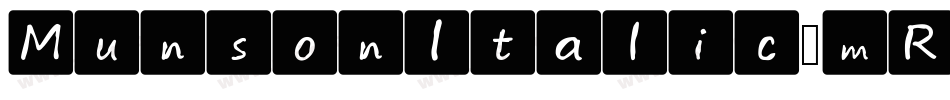 MunsonItalic-mRqP字体转换