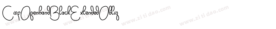 CisfOpenhandBlackExtendedOblique-1qDg字体转换