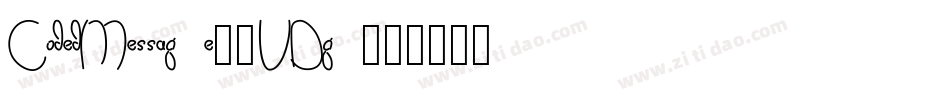 CodedMessage-8VDg字体转换