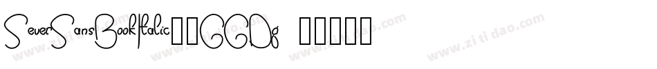 SeverSansBookItalic-1GGDg字体转换