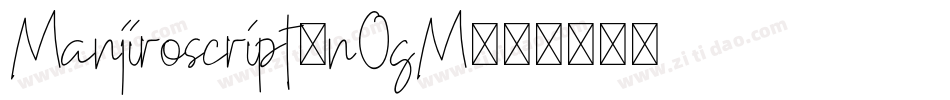 Manjiroscript-nOgM字体转换