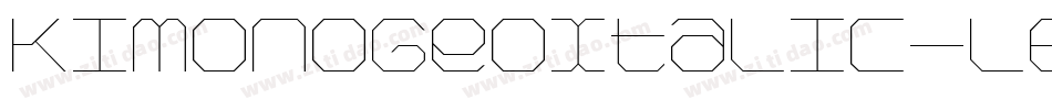 KimonoGeoItalic-lEw字体转换