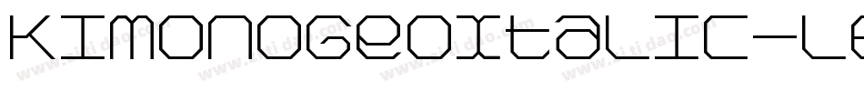 KimonoGeoItalic-lEw字体转换