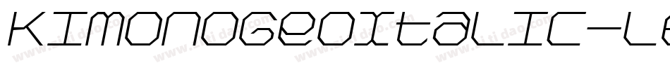 KimonoGeoItalic-lEw字体转换