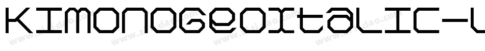 KimonoGeoItalic-lEw字体转换