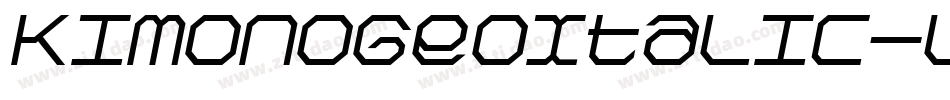 KimonoGeoItalic-lEw字体转换