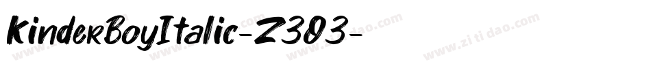 KinderBoyItalic-Z3O3字体转换