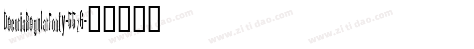 DecoriaRegularFonty-55zG字体转换