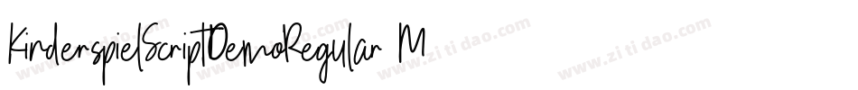 KinderspielScriptDemoRegular-M6xr字体转换