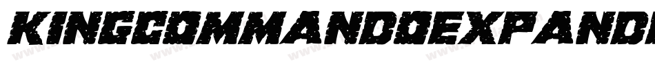 KingCommandoExpandedItalic-J3D7字体转换