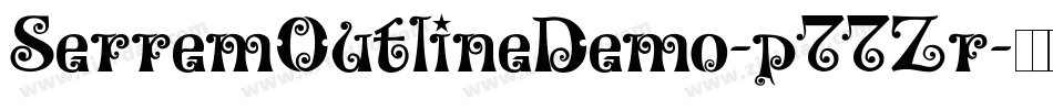SerremOutlineDemo-p77Zr字体转换
