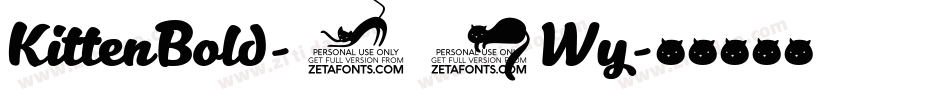KittenBold-36Wy字体转换