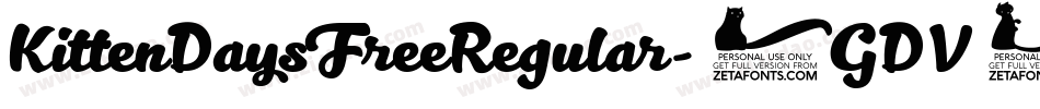 KittenDaysFreeRegular-1GDV4字体转换