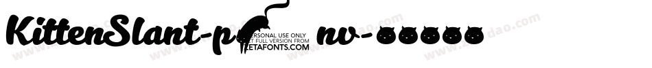 KittenSlant-p5nv字体转换