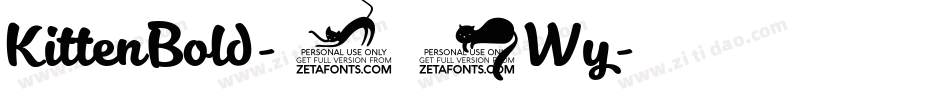 KittenBold-36Wy字体转换
