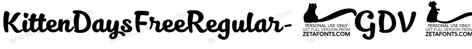 KittenDaysFreeRegular-1GDV4字体转换