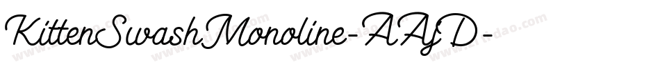 KittenSwashMonoline-AAjD字体转换
