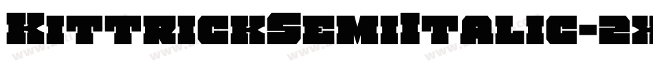 KittrickSemiItalic-2xxo字体转换
