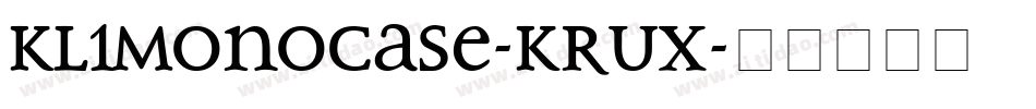 KL1MonoCase-Krux字体转换