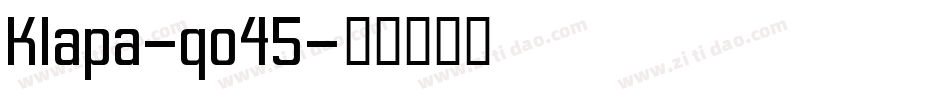 Klapa-qo45字体转换