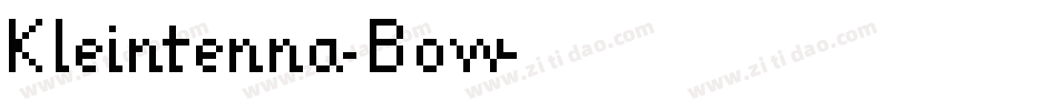 Kleintenna-Bow字体转换