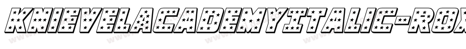 KnievelAcademyItalic-rox7字体转换