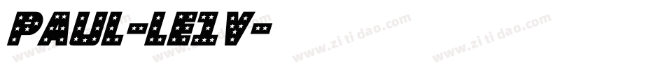 Paul-le1V字体转换