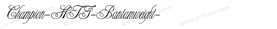 Champion-HTF-Bantamweight字体转换