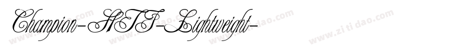 Champion-HTF-Lightweight字体转换