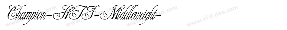 Champion-HTF-Middleweight字体转换