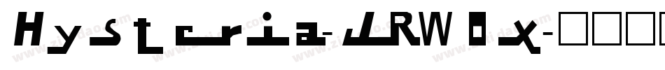 Hysteria-JRWOx字体转换