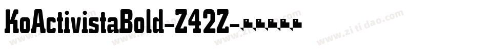 KoActivistaBold-Z42Z字体转换