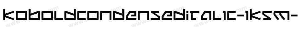 KoboldCondensedItalic-1K5M字体转换